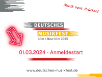 Onlineanmeldung für das Deutsche Musikfest 2025